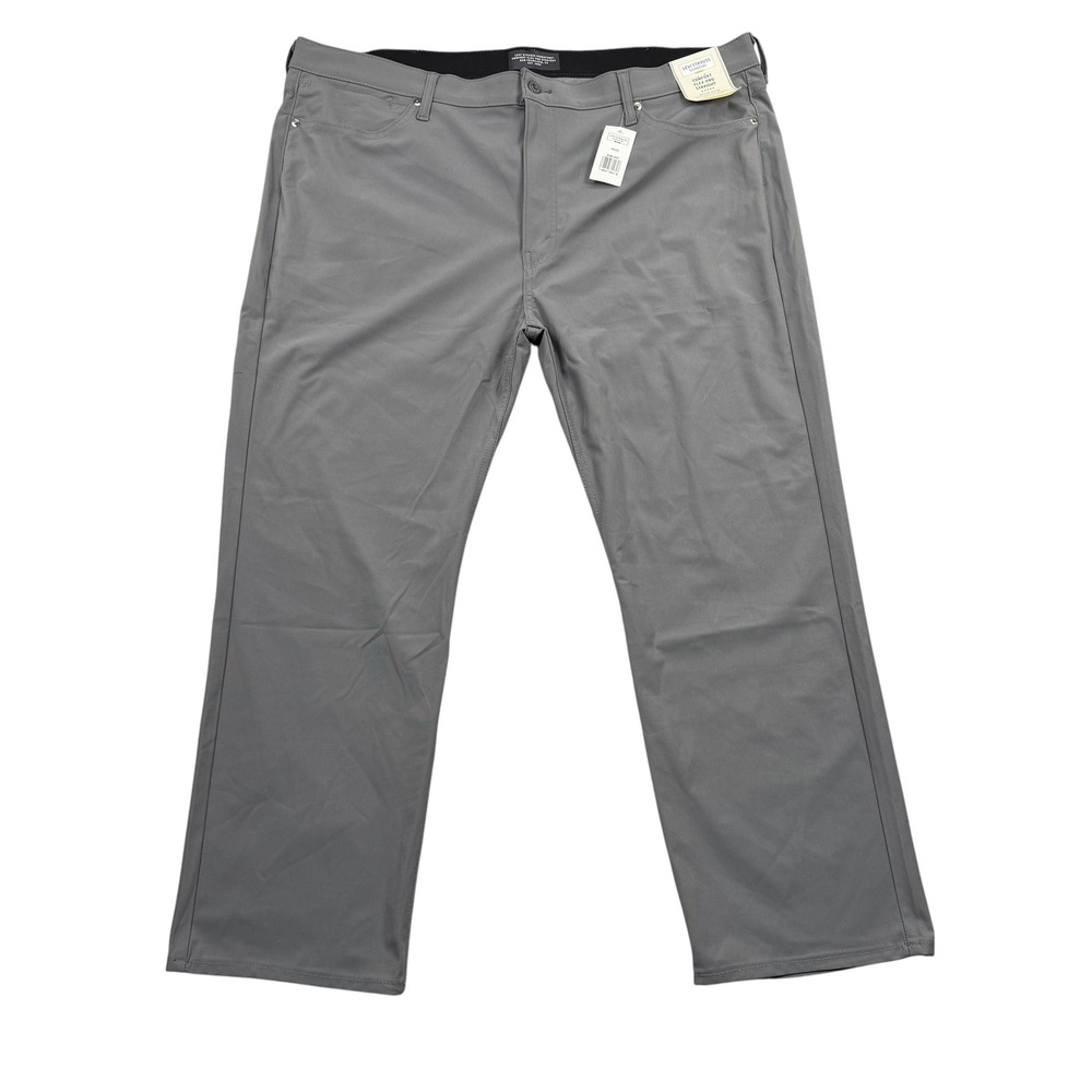 Levi Strauss Signature Pants Mens 44x30 Gray Comfort Flex-Pro Straight Tech